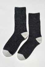 Load image into Gallery viewer, Classic Cashmere Socks: Charcoal Melange