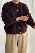 Load image into Gallery viewer, Leila Mohair Cardigan - Cocoa Bean