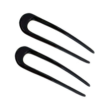 Load image into Gallery viewer, Set of 2 French Hair Pins: Black
