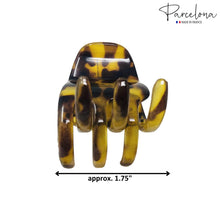 Load image into Gallery viewer, Parcelona French Classic Large Pony Cellulose Jaw Hair Claw for Women and Girls: Shell-Black