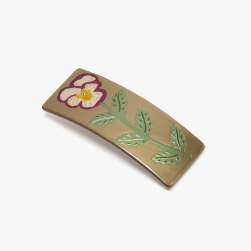 Pansy French Barrette