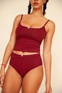 Scoop Back Cami - Bordeaux