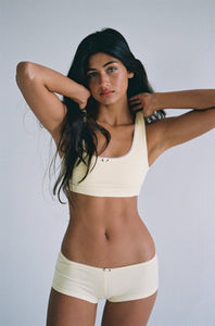 Support Cotton Bra: Butter