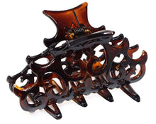 Load image into Gallery viewer, Parcelona French Beau Medium Black Jaw Hair Claw Clip Clutcher Clamp: Tortoise Shell