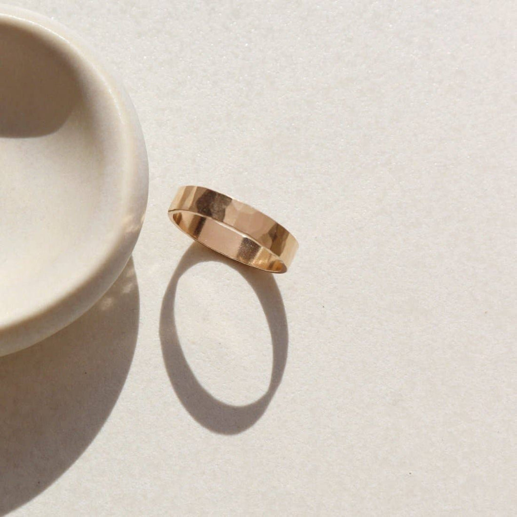 Cigar Band Ring: 14k Gold Fill