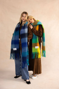 The Reykjavik Scarf - 100% Recycled - Blue Yellow - FW25