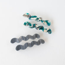 Load image into Gallery viewer, Eco Cloud Wave Slide Hair Pin Set: Olive Pearl