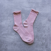 Load image into Gallery viewer, Wednesday Ruffle Socks: Pink