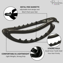 Load image into Gallery viewer, French Oval Hair Barrette: Black