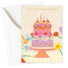 Load image into Gallery viewer, Cherry Cake - Mini Birthday Card