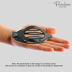 French Large Slide-In Hair Claw: Black