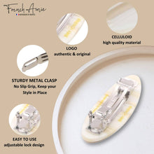 Load image into Gallery viewer, French Oval Hair Barrette: Set of 3