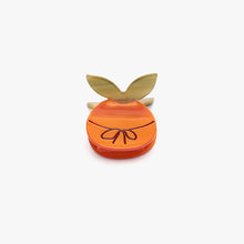 Load image into Gallery viewer, Mandarin Orange With Bow Mini Claw Clip