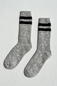 Cottage Varsity Socks: Ht. Grey Varsity