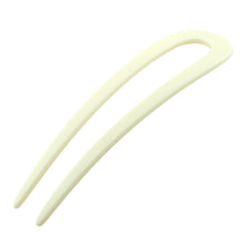 Load image into Gallery viewer, French Amie Slick Large Handmade Cellulose Chignon U Hair Pin Stick for Women: Silver Onyx