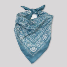 Load image into Gallery viewer, Cotton Rosey Bandana | Faded Blue