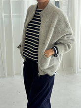 Load image into Gallery viewer, Alpaca Zip Front Jacket - Light Grey
