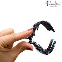 Load image into Gallery viewer, Parcelona French Beau Medium Black Jaw Hair Claw Clip Clutcher Clamp: Tortoise Shell