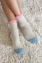 Load image into Gallery viewer, Color Block Girlfriend Socks (wholesale): Black Grey
