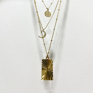 LOLITA SUNBURST COIN NECKLACE: 18"