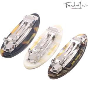 French Oval Hair Barrette: Set of 3