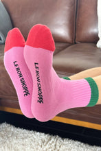 Load image into Gallery viewer, Color Block Girlfriend Socks (wholesale): Black Grey