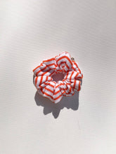 Load image into Gallery viewer, TERRY CLOTH STRIPE SCRUNCHIE: ORANGE STRIPE