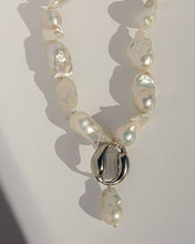 Load image into Gallery viewer, Spiral Vegan Pearl Necklace: Silver