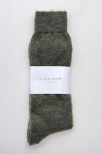 Load image into Gallery viewer, Mohair Veil Socks: Mountain Olive