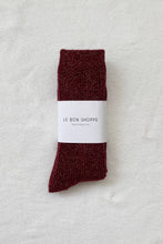 Load image into Gallery viewer, Winter Sparkle Socks: Wine