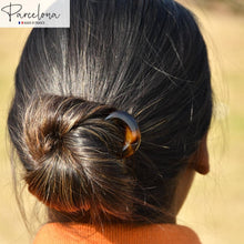 Load image into Gallery viewer, Set of 2 French Curved Hair Pin: Tortoise Shell