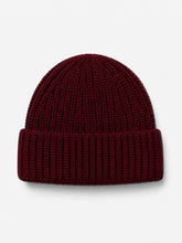 Load image into Gallery viewer, Merino Wool Beanie - Dark Burgundy