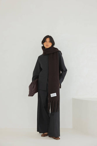 The Reykjavik Scarf - 100% Recycled - Ground Coffee - FW25