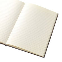 Load image into Gallery viewer, Fabric Lined Notebook, A5 Softcover - Petals &amp; Plaid