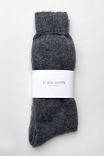 Load image into Gallery viewer, Mohair Veil Socks: Charcoal