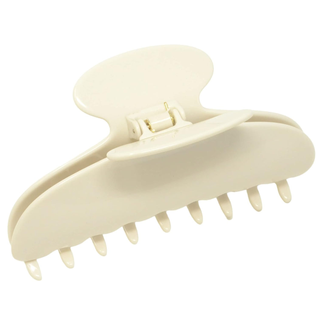 French Large Hair Claw: Solid Ivory