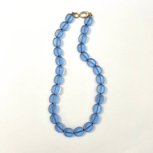 Stefanie Necklace: Aqua/Burgundy / 16