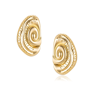 Minka Statement Studs: Gold Plate