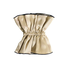 Load image into Gallery viewer, "Maxi Flower" Double-Layer Oversized Silk Scrunchie - Tan