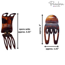 Load image into Gallery viewer, French Bear Paw Set of 2 Hair Claw Clips: Tortoise Shell and Black