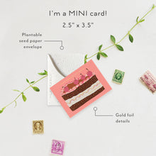 Load image into Gallery viewer, Slice of Cake - Mini Birthday Card