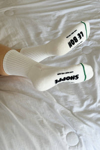Hugger Socks: White/Black