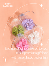 Load image into Gallery viewer, "Silken Hair" Silk Scrunchie Hair Tie - Purple