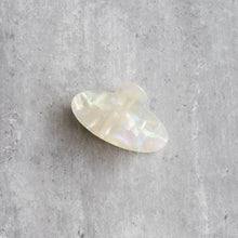Load image into Gallery viewer, Oval Rainbow Hair Claw: Crystal Pearl