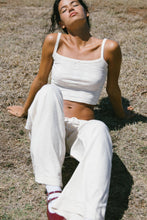Load image into Gallery viewer, Drawstring Pointelle Pant: Gossamer