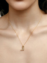 Load image into Gallery viewer, Cowboy Boot Charm Necklace in Gold