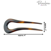 Load image into Gallery viewer, Set of 2 French Curved Hair Pin: Tortoise Shell