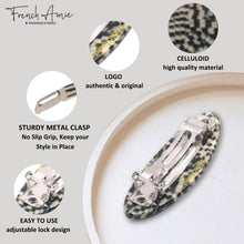 Load image into Gallery viewer, French Oval Hair Barrette: Set of 3