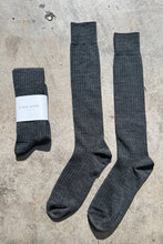 Load image into Gallery viewer, Schoolgirl Socks - Merino Wool Blend Charcoal