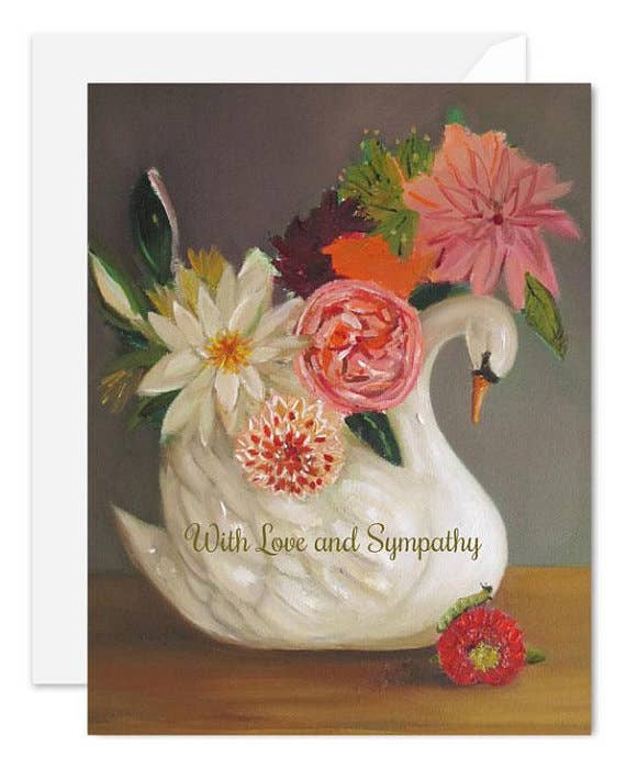 Love And Sympathy Swan Card